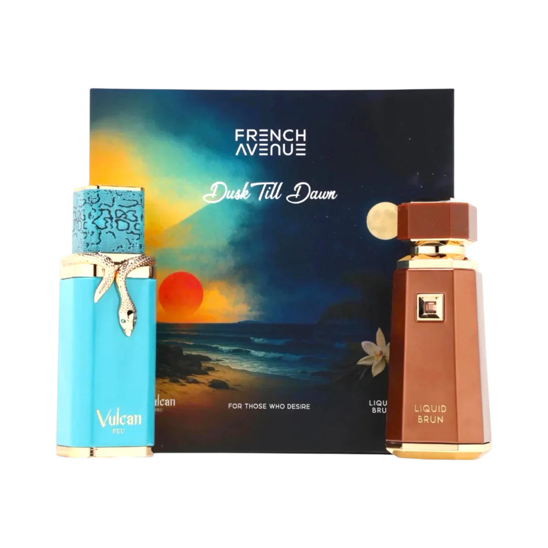 DUSK TILL DAWN GIFT SET – LIQUID BRUN & VULCAN FEU | French Avenue Eau de Parfum 2x100mL