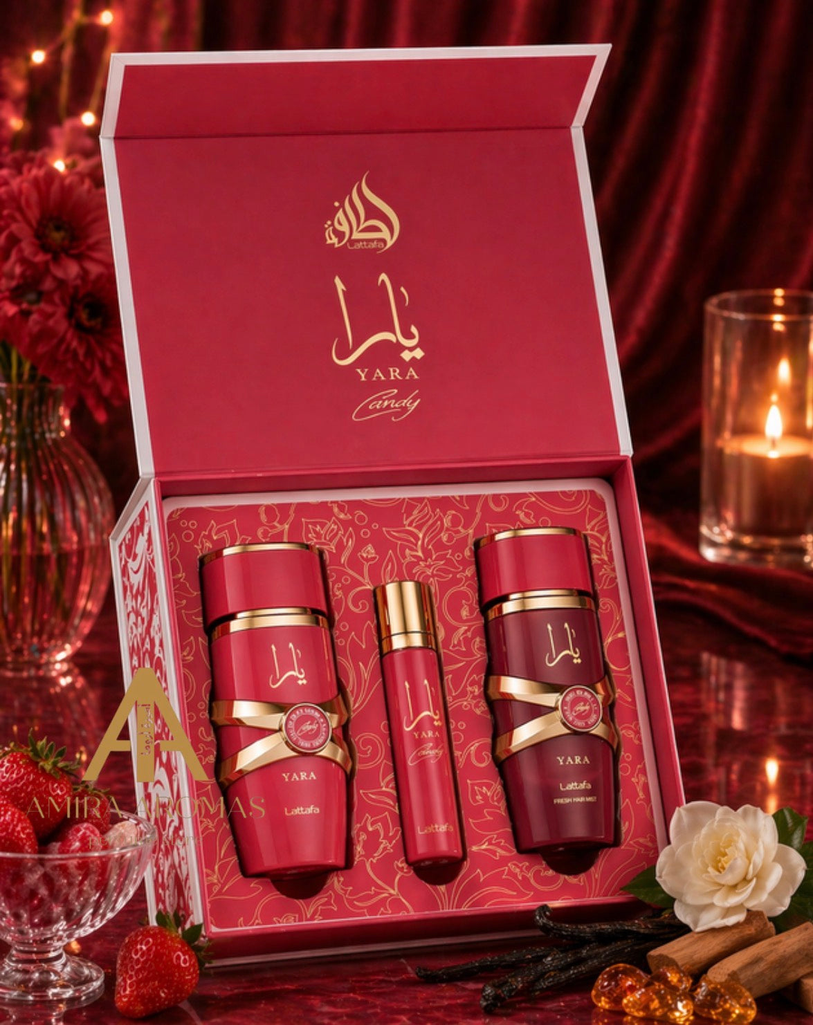 Lattafa Gift Set – Yara Candy 100Ml – 12ml – Hairmist
