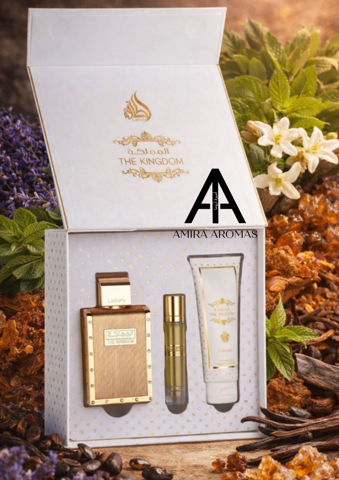 Lattafa Gift Set – The Kingdom Man 100Ml – 12ml – Shower Gel