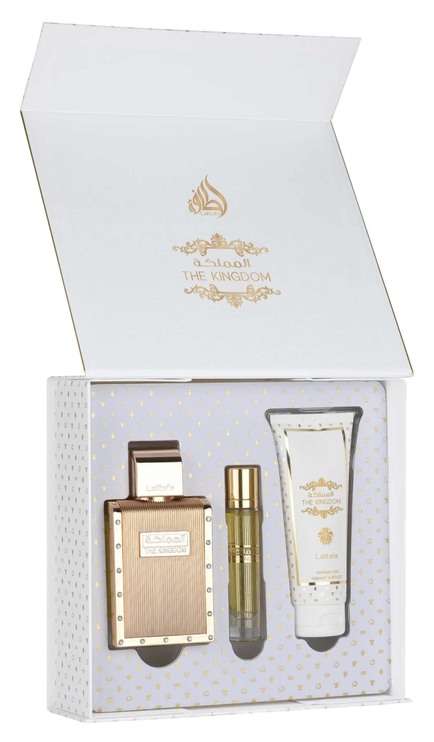 Lattafa Gift Set – The Kingdom Man 100Ml – 12ml – Shower Gel